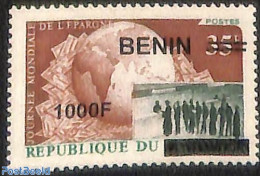 Benin 2009 World Savings Day, Overprint, Mint NH, Various - Globes - Money On Stamps - Ongebruikt