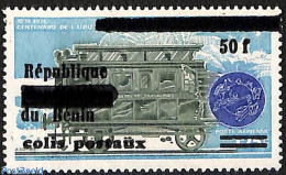 Benin 2007 100 Years Of The Upu, Overprint, Mint NH, Transport - Various - Railways - Errors, Misprints, Plate Flaws - Unused Stamps