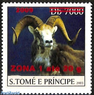 Sao Tome/Principe 2009 Goat, Overprint, Mint NH, Nature - Animals (others & Mixed) - Sao Tome And Principe
