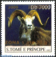 Sao Tome/Principe 2009 Goat, Overprint, Mint NH, Nature - Animals (others & Mixed) - Sao Tome And Principe