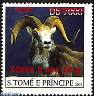 Sao Tome/Principe 2009 Goat, Overprint Zona 2, Mint NH, Nature - Animals (others & Mixed) - Sao Tome And Principe