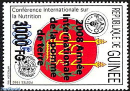 Guinea, Republic 2008 International Year Of The Potato, Overprint, Mint NH, Health - Food & Drink - Food