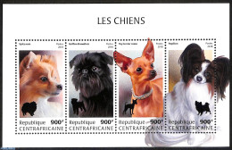 Central Africa 2018 Dogs 4v M/s, Mint NH, Nature - Dogs - República Centroafricana