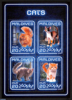 Maldives 2018 Cats, Mint NH, Nature - Cats - Maldive (1965-...)