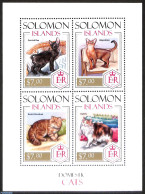 Solomon Islands 2013 Cats, Mint NH, Nature - Cats - Solomon Islands (1978-...)