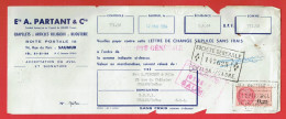 Lettre De Change De Saumur (49) Pour Chalon-sur-Saône (71) - 12 Mai 1964 - Ets A. Partant & Cie - Timbre TF N°428 - Cambiali