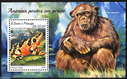 Sao Tome/Principe 2018 Endangered Animals, Mint NH, Nature - Frogs & Toads - Monkeys - Sao Tome Et Principe