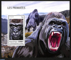 Central Africa 2018 Primates S/s, Mint NH, Nature - Monkeys - Repubblica Centroafricana