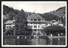 AK Gunten /Thunersee, Hotel Hirschen, Seeansicht  - Altri & Non Classificati