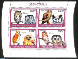 Togo 2010 Owls, Mint NH, Nature - Birds - Birds Of Prey - Owls - Togo (1960-...)