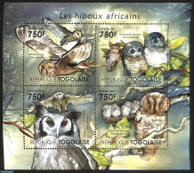 Togo 2011 African Owls, Mint NH, Nature - Birds - Birds Of Prey - Owls - Togo (1960-...)