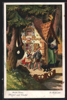 Künstler-AK Otto Kubel: Brüder Grimm, Hänsel Und Gretel, 3. Eines Tages Flog...  - Fairy Tales, Popular Stories & Legends