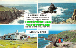 R525433 Land End. A Cornish Litany. Longships Lighthouse. First And Last House. - World