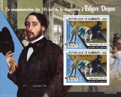Djibouti 2022 105th Memorial Anniversary Of Edgar Degas, Mint NH, Art - Edgar Degas - Dschibuti (1977-...)