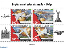 Djibouti 2022 The Biggest Plane In The World Mriya, Mint NH, Transport - Aircraft & Aviation - Flugzeuge