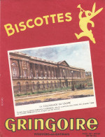 BUVARD  - GRINGOIRE - Biscottes -  PARIS - La Colonnade Du Louvre - Pithiviers En Gatinais - Alimentos