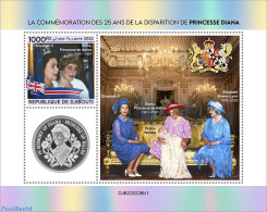 Djibouti 2022 25th Memorial Anniversary Of Princess Diana, Mint NH, History - Charles & Diana - Familias Reales