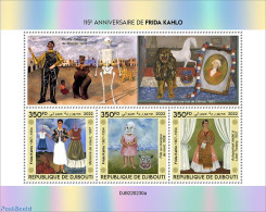 Djibouti 2022 115th Anniversary Of Frida Kahlo, Mint NH, Art - Paintings - Gibuti (1977-...)