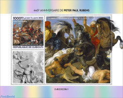 Djibouti 2022 445th Anniversary Of Peter Paul Rubens, Mint NH, Nature - Horses - Art - Paintings - Rubens - Djibouti (1977-...)