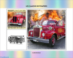 Djibouti 2022 Fire Engines (1944 Seagrave Pumper (U0811), Mint NH, Transport - Fire Fighters & Prevention - Sapeurs-Pompiers