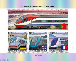 Djibouti 2022 European High-speed Trains (ICE 3; British Rail Class 397 Civity; TGV Duplex), Mint NH, Transport - Rail.. - Trenes