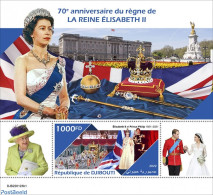 Djibouti 2022 70th Anniversary Of The Reign Of Queen Elizabeth II (Elizabeth II And Prince Philip 1921–2021) [s/s 10.. - Familles Royales