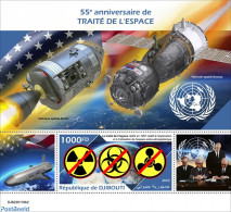 Djibouti 2022 55th Anniversary Of Outer Space Law Treaty, Mint NH, Transport - Space Exploration - Djibouti (1977-...)