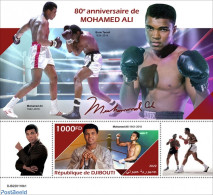 Djibouti 2022 80th Anniversary Of Muhammad Ali, Mint NH, Sport - Boxing - Pugilato