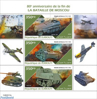 Djibouti 2022 80th Anniversary Of The End Of The Battle Of Moscow, Mint NH, History - Transport - World War II - Aircr.. - Seconda Guerra Mondiale
