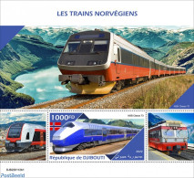 Djibouti 2022 Norwegian Trains, Mint NH, Transport - Railways - Trenes