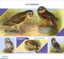Djibouti 2022 Owls, Mint NH, Nature - Birds - Owls - Djibouti (1977-...)