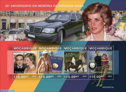 Mozambique 2022 25th Memorial Anniversary Of Princess Diana, Mint NH, History - Kings & Queens (Royalty) - Royalties, Royals