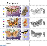 Guinea Bissau 2022 Moths, Mint NH, Nature - Insects - Guinée-Bissau