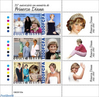 Guinea Bissau 2022 25th Memorial Anniversary Of Princess Diana, Mint NH, History - Religion - Kings & Queens (Royalty).. - Royalties, Royals