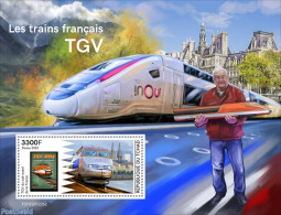 Chad 2022 French TGV Trains, Mint NH, Transport - Railways - Autres & Non Classés