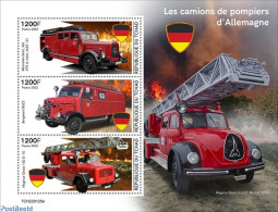 Chad 2022 German Fire Engines, Mint NH, Transport - Fire Fighters & Prevention - Autres & Non Classés