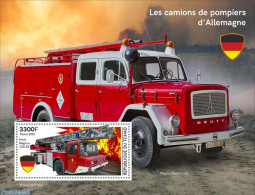 Chad 2022 German Fire Engines, Mint NH, Transport - Fire Fighters & Prevention - Otros & Sin Clasificación