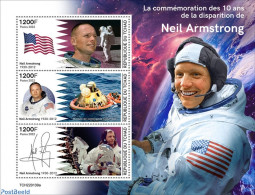 Chad 2022 10th Memorial Anniversary Of Neil Armstrong, Mint NH, Transport - Space Exploration - Altri & Non Classificati