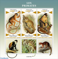 Central Africa 2022 Primates/ Monkeys, Mint NH, Nature - Monkeys - Repubblica Centroafricana