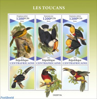 Central Africa 2022 Toucans, Mint NH, Nature - Birds - Toucans - República Centroafricana