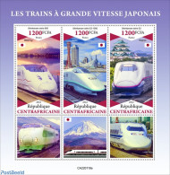 Central Africa 2022 Japanese Speed Trains, Mint NH, Sport - Transport - Mountains & Mountain Climbing - Railways - Art.. - Bergsteigen