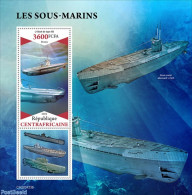 Central Africa 2022 Submarines, Mint NH, Transport - Ships And Boats - Ships
