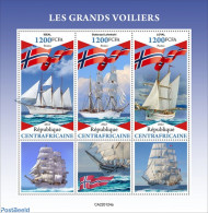 Central Africa 2022 Tall Ships , Mint NH, History - Transport - Flags - Ships And Boats - Ships