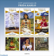 Central Africa 2022 115th Anniversary Of Frida Kahlo, Mint NH, Art - Paintings - Zentralafrik. Republik