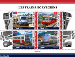 Central Africa 2022 Norwegian Trains, Mint NH, Transport - Railways - Trains