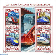 Central Africa 2022 European High-speed Trains, Mint NH, Transport - Railways - Treinen