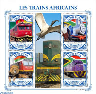 Central Africa 2022 African Trains, Mint NH, Transport - Railways - Trenes