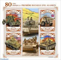 Central Africa 2022 80 Years Since The First Battle Of El Alamein, Mint NH, History - Transport - Militarism - World W.. - Militaria