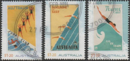 AUSTRALIA - USED 2024 $3.60 Gert Sellheim Travel Posters Set Of 3. Five Sets Available, Postmarks Will Vary - Used Stamps