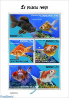 Central Africa 2022 Goldfish, Mint NH, Nature - Fish - Vissen